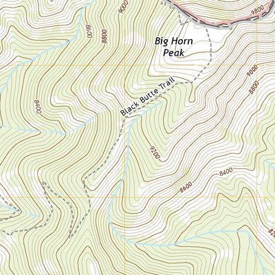 United States Geological Survey Big Horn Peak, MT (2020, 24000-Scale) digital map