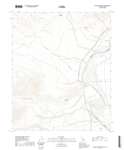 United States Geological Survey Big Maria Mountains NE, CA (2021, 24000-Scale) digital map
