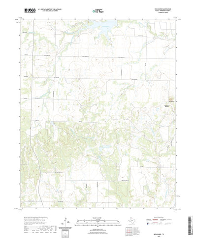 United States Geological Survey Big Mound, TX (2022, 24000-Scale) digital map