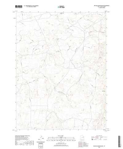 United States Geological Survey Big Pack Mountain NE, UT (2020, 24000-Scale) digital map