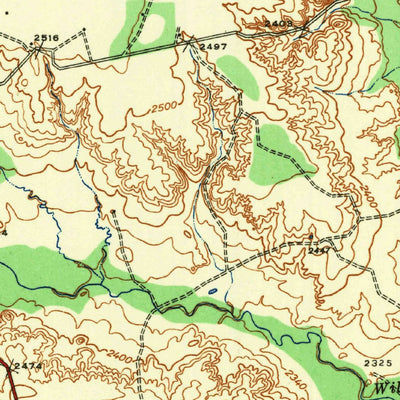 United States Geological Survey Big Spring North, TX (1942, 62500-Scale) digital map