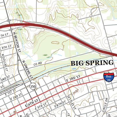 United States Geological Survey Big Spring North, TX (2022, 24000-Scale) digital map