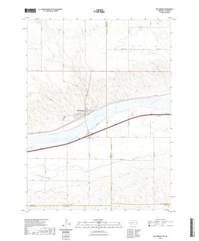 United States Geological Survey Big Springs, NE (2021, 24000-Scale) digital map