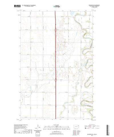 United States Geological Survey Big Woods SW, ND (2020, 24000-Scale) digital map