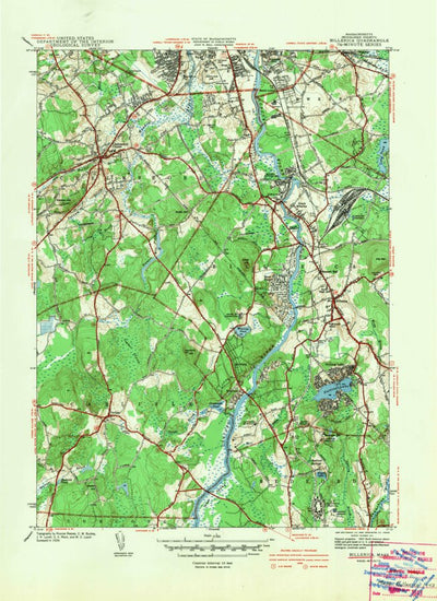 United States Geological Survey Billerica, MA (1942, 31680-Scale) digital map