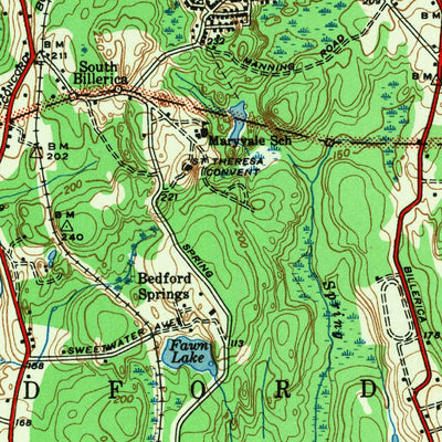 United States Geological Survey Billerica, MA (1942, 31680-Scale) digital map