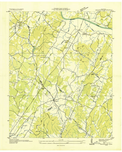 United States Geological Survey Birchwood, TN (1935, 24000-Scale) digital map