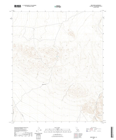 United States Geological Survey Bird Spring, CA (2021, 24000-Scale) digital map