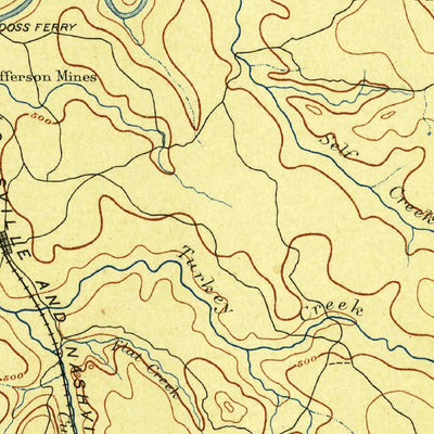 United States Geological Survey Birmingham, AL (1895, 125000-Scale) digital map