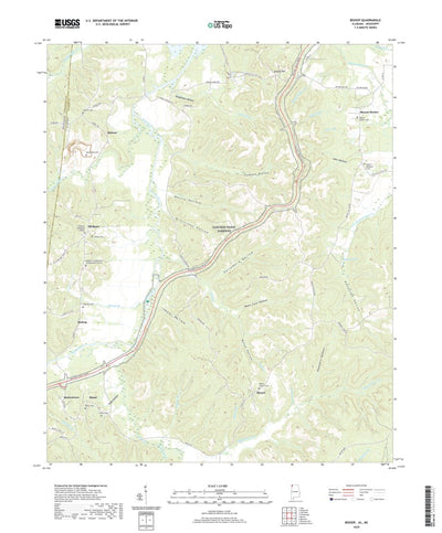 United States Geological Survey Bishop, AL (2020, 24000-Scale) digital map