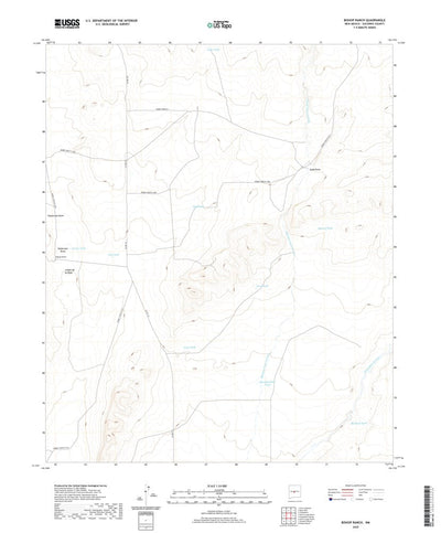 United States Geological Survey Bishop Ranch, NM (2020, 24000-Scale) digital map