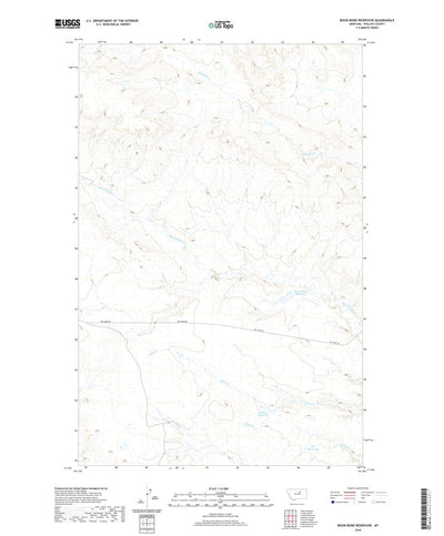 United States Geological Survey Bison Bone Reservoir, MT (2020, 24000-Scale) digital map