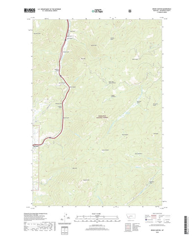United States Geological Survey Bison Canyon, MT (2020, 24000-Scale) digital map