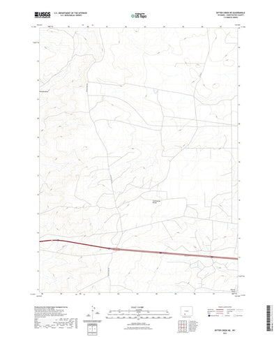 United States Geological Survey Bitter Creek NE, WY (2021, 24000-Scale) digital map