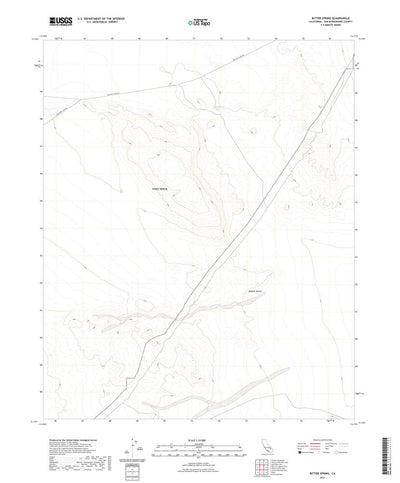 United States Geological Survey Bitter Spring, CA (2021, 24000-Scale) digital map