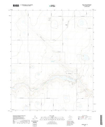 United States Geological Survey Bivins Lake, TX (2022, 24000-Scale) digital map