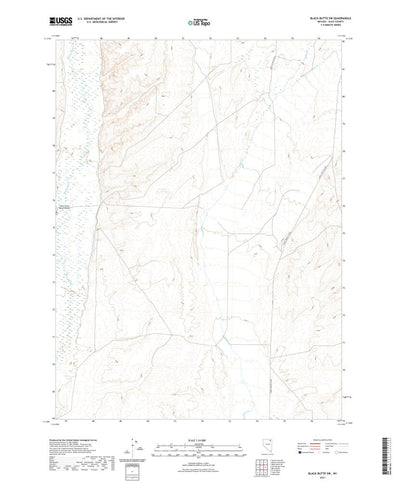 United States Geological Survey Black Butte SW, NV (2021, 24000-Scale) digital map