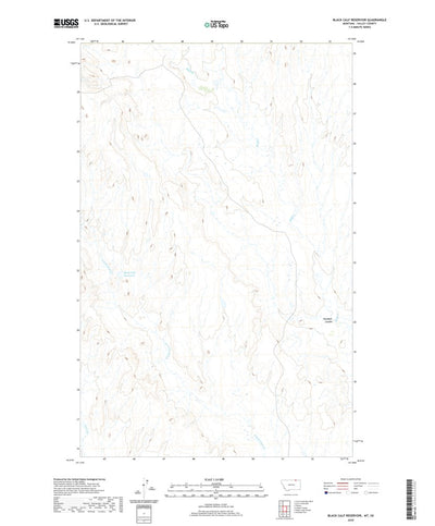 United States Geological Survey Black Calf Reservoir, MT (2020, 24000-Scale) digital map