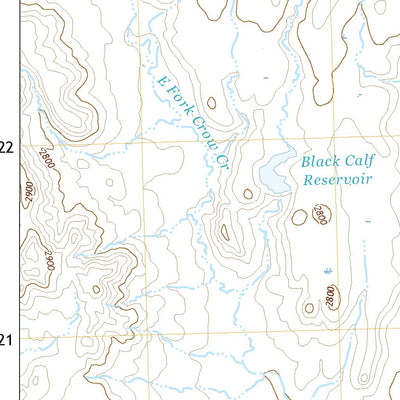 United States Geological Survey Black Calf Reservoir, MT (2020, 24000-Scale) digital map