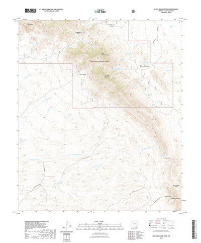 United States Geological Survey Black Diamond Peak, AZ (2021, 24000-Scale) digital map