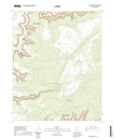 United States Geological Survey Black Rock Butte, AZ (2021, 24000-Scale) digital map