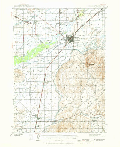 United States Geological Survey Blackfoot, ID (1940, 62500-Scale) digital map