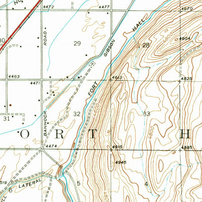 United States Geological Survey Blackfoot, ID (1940, 62500-Scale) digital map
