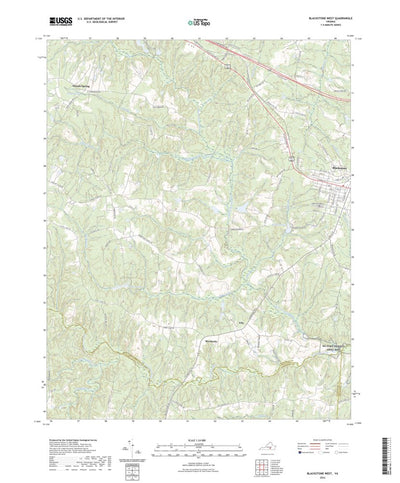 United States Geological Survey Blackstone West, VA (2022, 24000-Scale) digital map