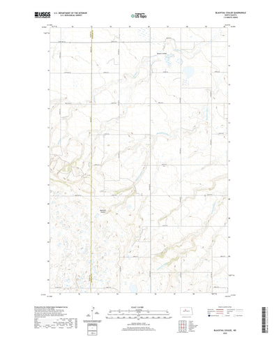 United States Geological Survey Blacktail Coulee, ND (2020, 24000-Scale) digital map