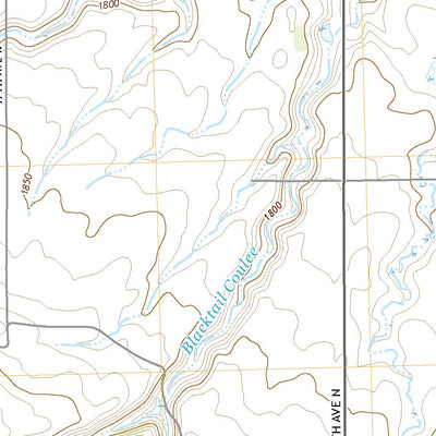 United States Geological Survey Blacktail Coulee, ND (2020, 24000-Scale) digital map