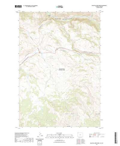 United States Geological Survey Blacktail Deer Creek, WY (2021, 24000-Scale) digital map