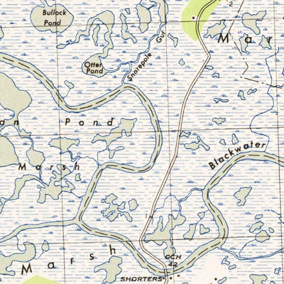 United States Geological Survey Blackwater River, MD (1943, 31680-Scale) digital map