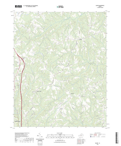 United States Geological Survey Blairs, VA (2022, 24000-Scale) digital map