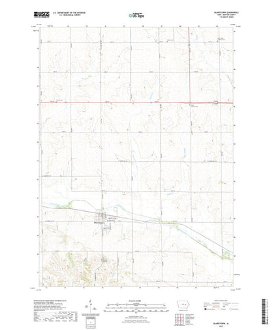 United States Geological Survey Blairstown, IA (2022, 24000-Scale) digital map