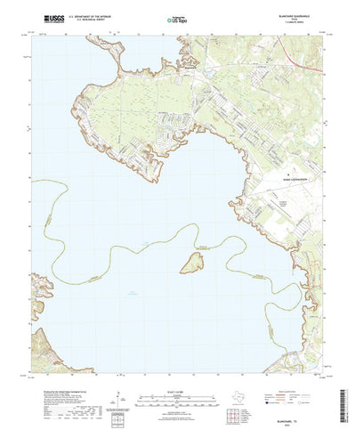United States Geological Survey Blanchard, TX (2022, 24000-Scale) digital map