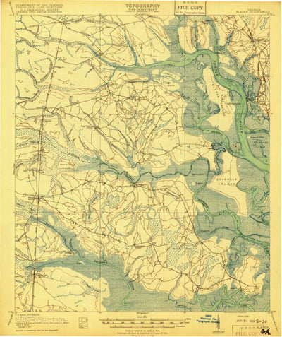 United States Geological Survey Blanden, GA (1918, 62500-Scale) digital map
