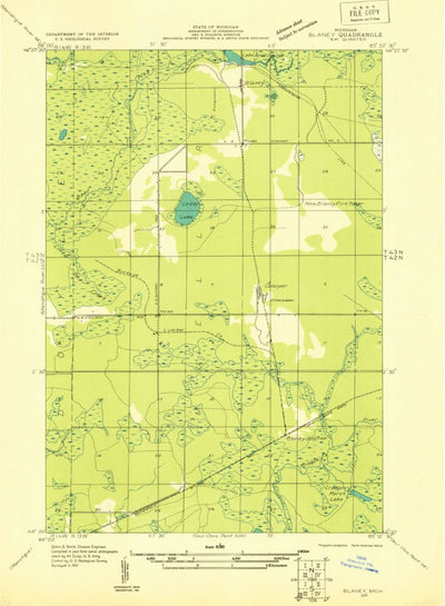 United States Geological Survey Blaney Park, MI (1931, 31680-Scale) digital map