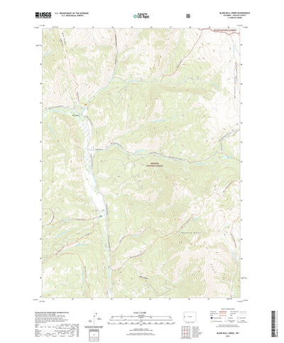 United States Geological Survey Blind Bull Creek, WY (2021, 24000-Scale) digital map