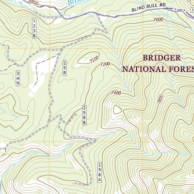 United States Geological Survey Blind Bull Creek, WY (2021, 24000-Scale) digital map