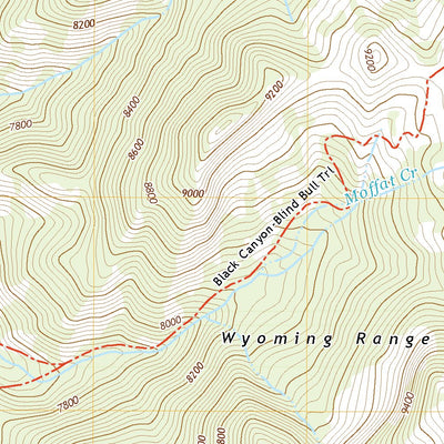 United States Geological Survey Blind Bull Creek, WY (2021, 24000-Scale) digital map