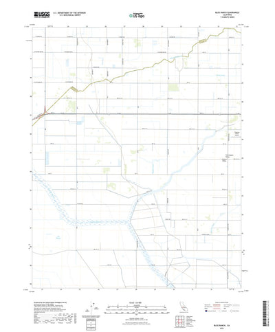 United States Geological Survey Bliss Ranch, CA (2022, 24000-Scale) digital map