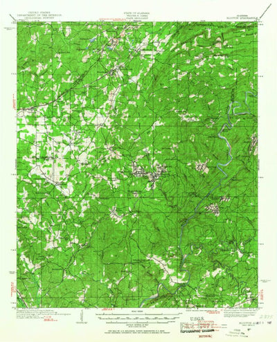 United States Geological Survey Blocton, AL (1934, 62500-Scale) digital map