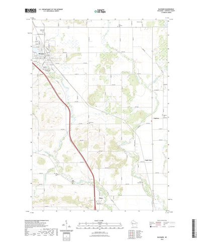 United States Geological Survey Bloomer, WI (2022, 24000-Scale) digital map