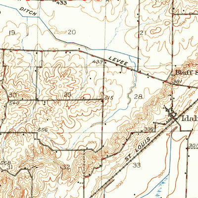 United States Geological Survey Bloomfield, MO (1934, 62500-Scale) digital map