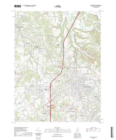 United States Geological Survey Bloomington, IN (2022, 24000-Scale) digital map