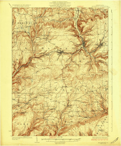 United States Geological Survey Blossburg, PA (1927, 62500-Scale) digital map