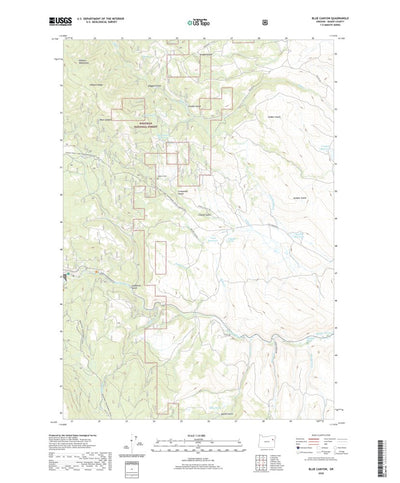 United States Geological Survey Blue Canyon, OR (2020, 24000-Scale) digital map