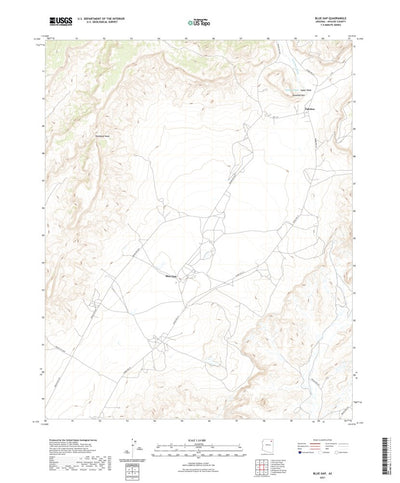 United States Geological Survey Blue Gap, AZ (2021, 24000-Scale) digital map