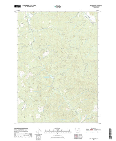 United States Geological Survey Blue Mountain, OR (2020, 24000-Scale) digital map