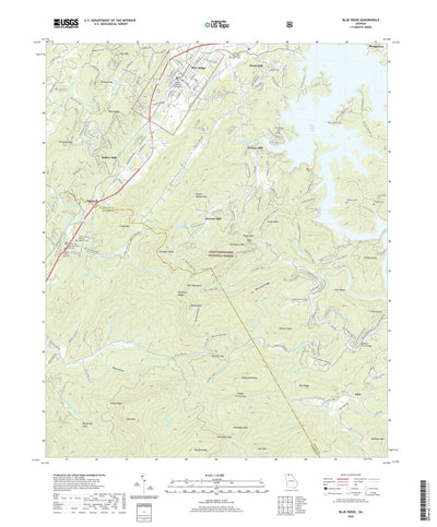 United States Geological Survey Blue Ridge, GA (2020, 24000-Scale) digital map